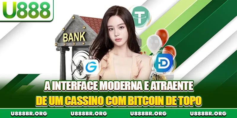 A interface moderna e atraente de um cassino com bitcoin de topo