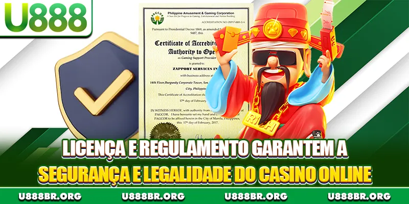 Licença e Regulamento garantem a segurança e legalidade do casino online